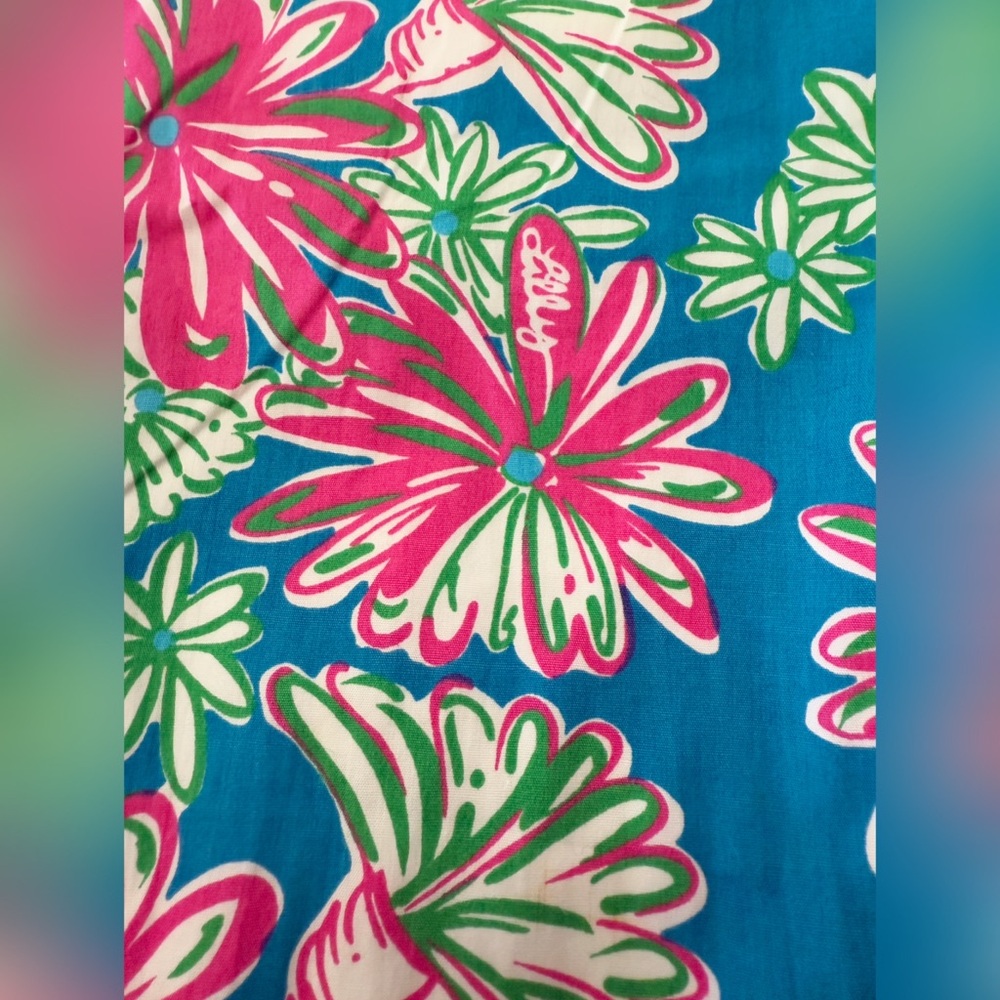 Floral Women's Shorts - Blue and Pink - Picture 3 of 16